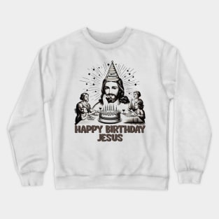 Happy Birthday Jesus // Disciples Last Supper Christmas Crewneck Sweatshirt